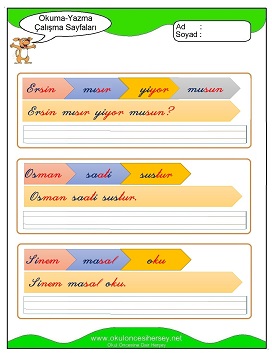 s sesi Grubu Çalışma Sayfaları